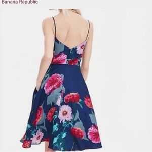Banana Republic Navy Floral Dress